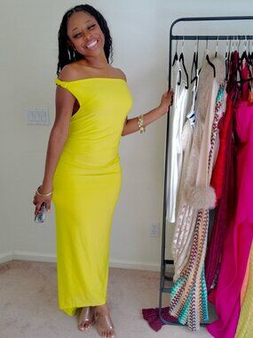 Maia Maxi Dress - Melani The Label (Chartreuse)